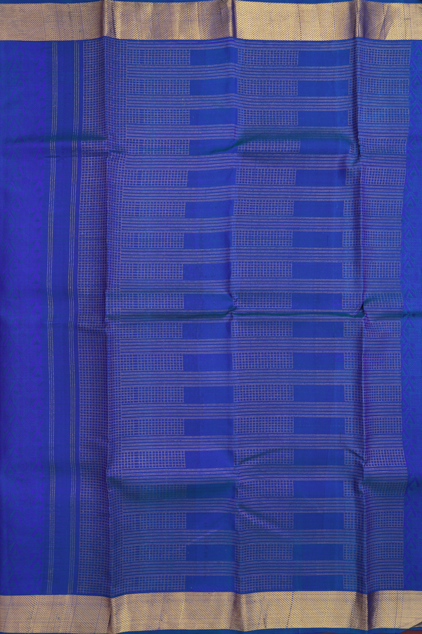 Kanchipuram Silk Saree In Dual Tone With Jacquard Pattern