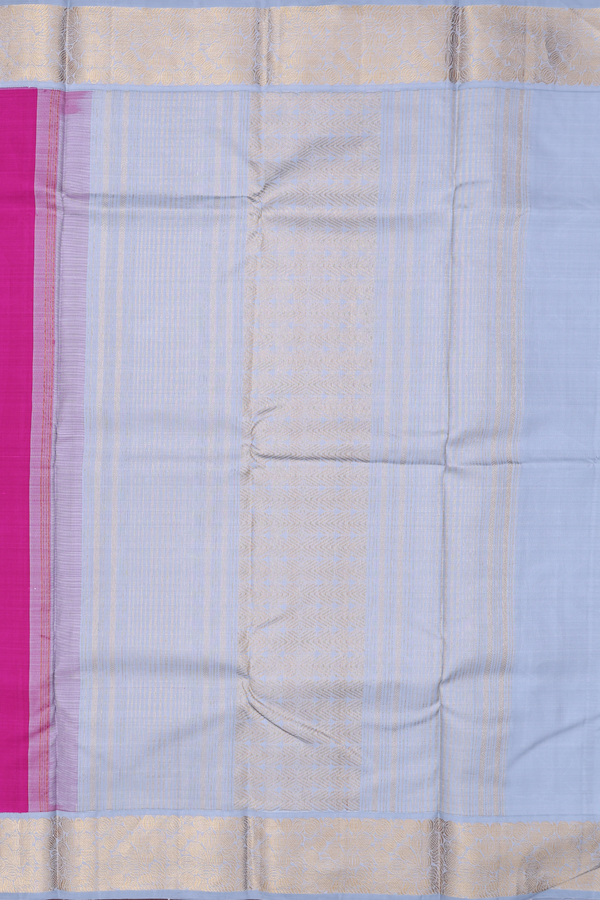 Kanchipuram Silk Saree In Magenta With Diamond Buttas