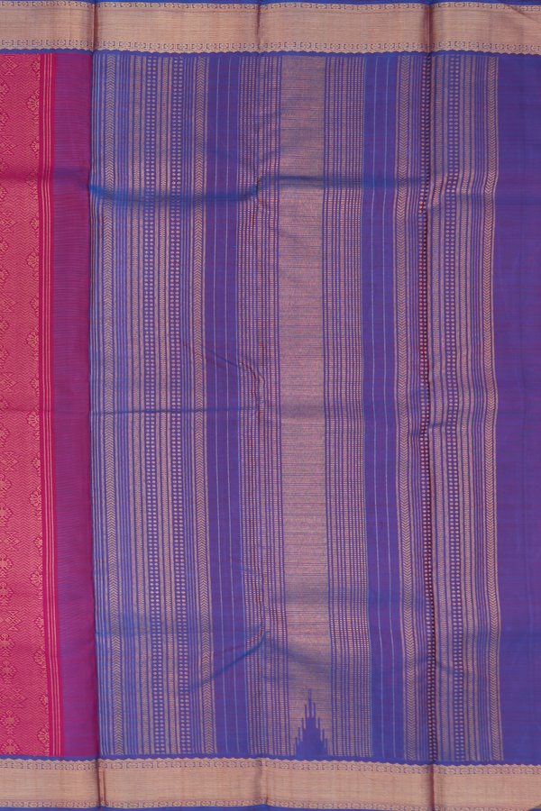 Kanchipuram Silk Saree In Mulberry With Brocade Design