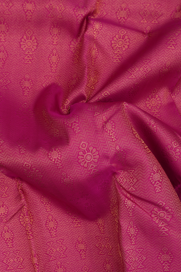 Kanchipuram Silk Saree In Mulberry With Brocade Design