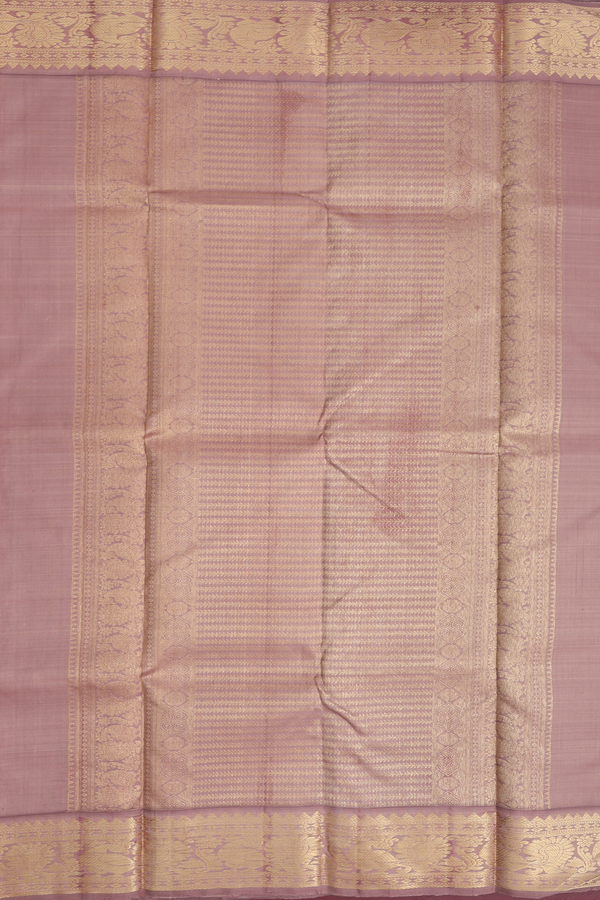Kanchipuram Silk Saree In Blue And Yellow With Checks Design