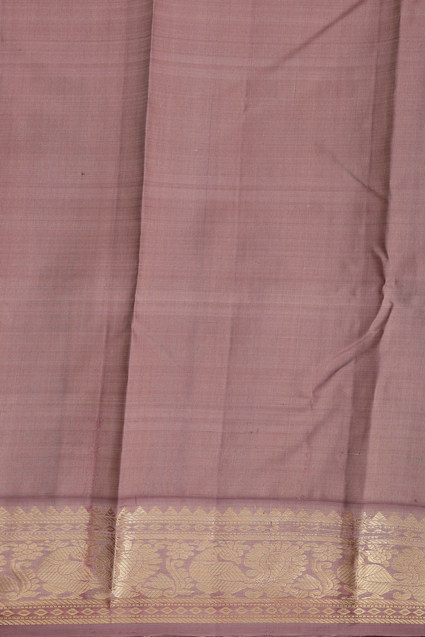 Kanchipuram Silk Saree In Blue And Yellow With Checks Design
