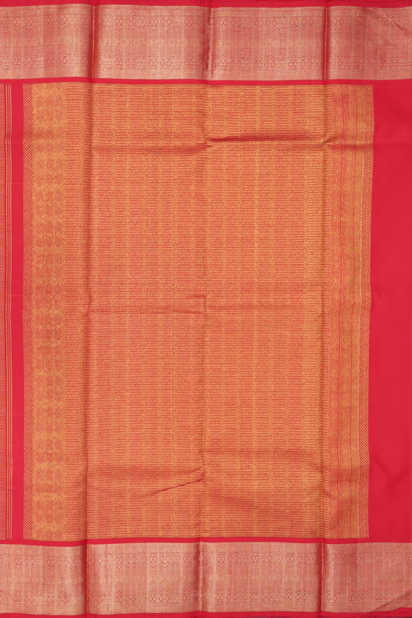Kanchipuram Silk Saree In Dual Tone With Threadwork Buttas