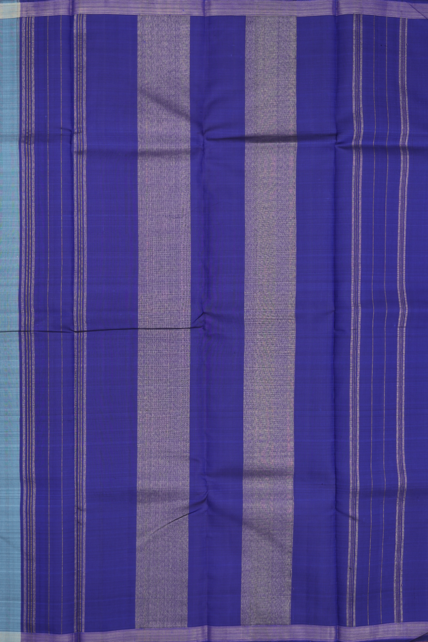 Kanchipuram Silk Saree In Multicolor With Stripes Design