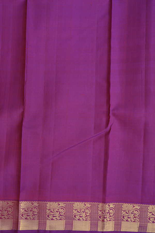 Kanchipuram Silk Saree In Spiced Orange With Jacquard Pattern