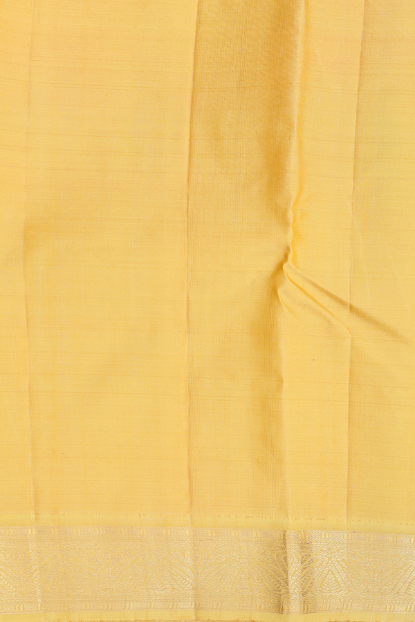 Kanchipuram Silk Saree In Dual Tone With Elephant Motifs