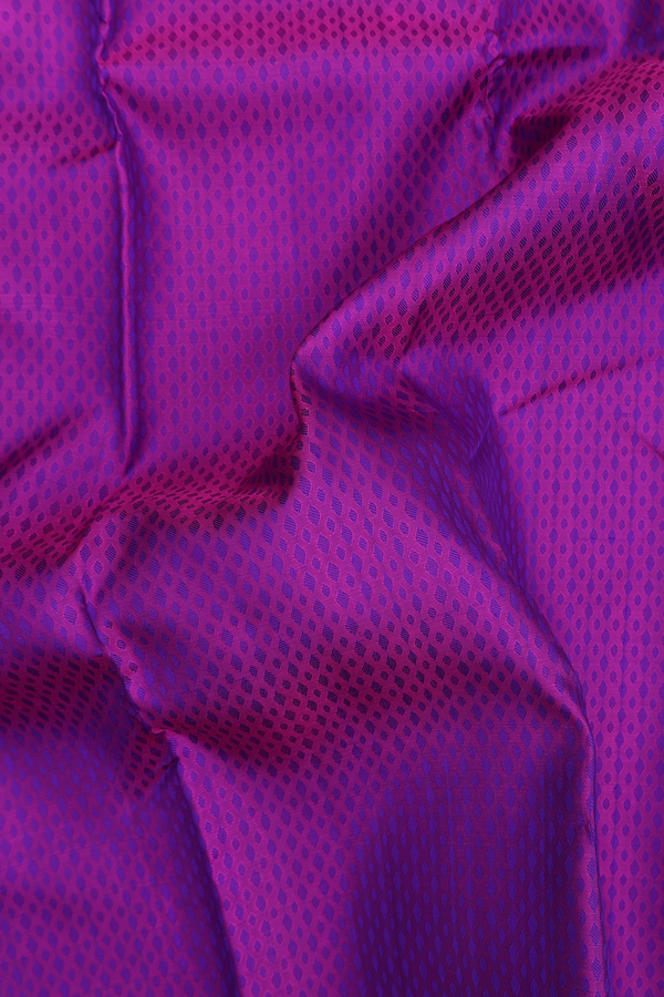 Kanchipuram Silk Saree In Purple With Jacquard Pattern