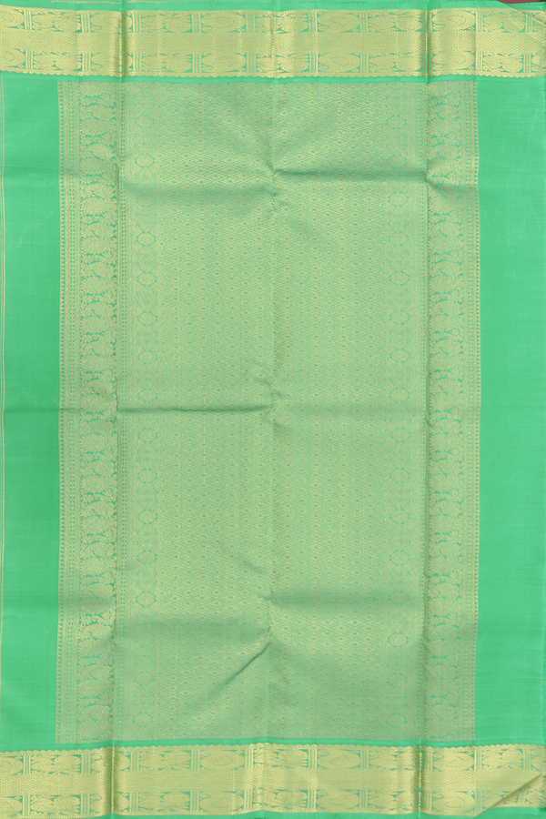 Kanchipuram Silk Saree In Blush Mulberry With Peacock Border