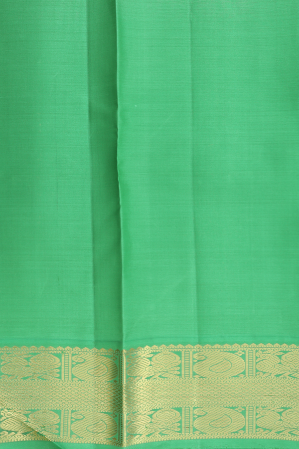 Kanchipuram Silk Saree In Blush Mulberry With Peacock Border
