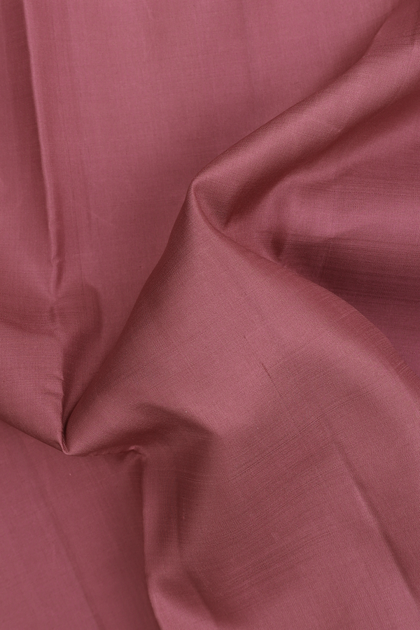 Kanchipuram Silk Saree In Blush Mulberry With Peacock Border