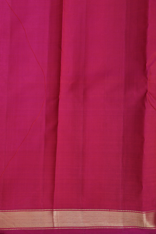 Kanchipuram Silk Saree In Dual Tone With Stripes Design