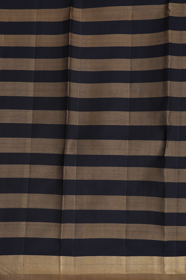 Kanchipuram Silk Saree In Brown And Black With Checks Design