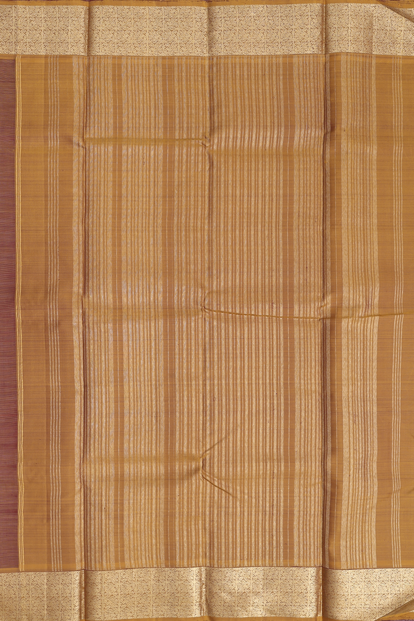 Kanchipuram Silk Saree In Dark Coffee Brown With Zari Buttis