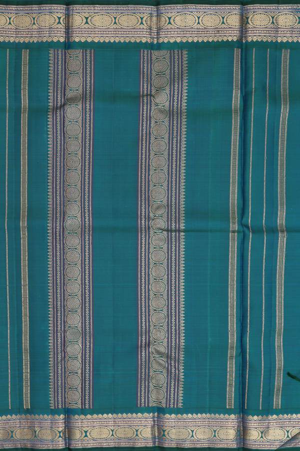 Kanchipuram Silk Saree In Berry Purple With Contrast Border