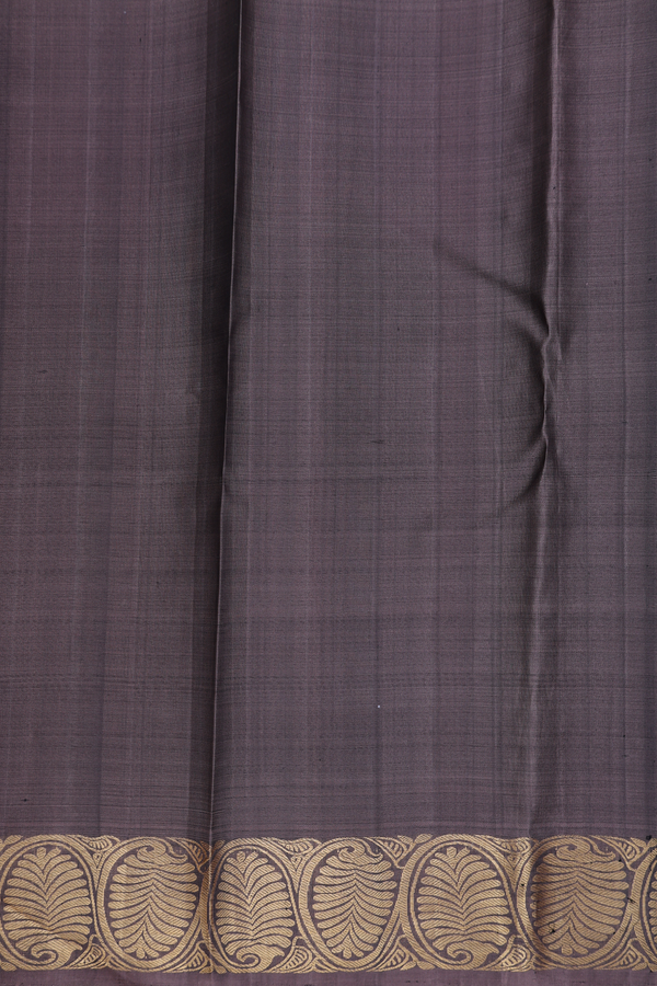 Kanchipuram Silk Saree In Cedar Brown With Brocade Design