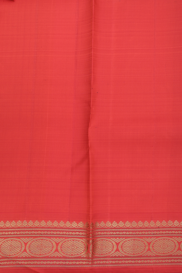 Kanchipuram Silk Saree In Off White With Contrast Border