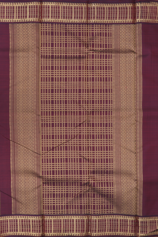Kanchipuram Silk Saree In Chilli Red With Contrast Border