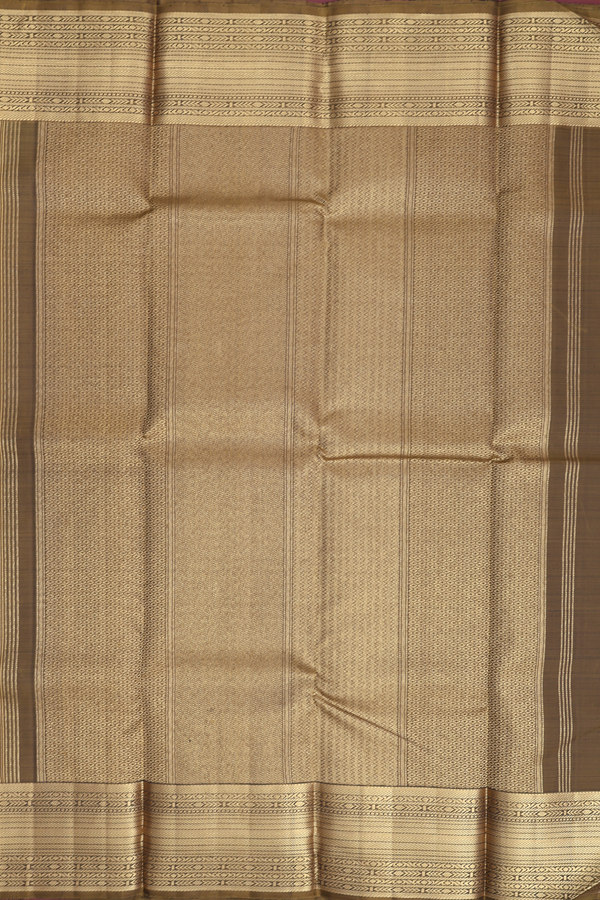 Kanchipuram Silk Saree In Navy Blue With Checks Design