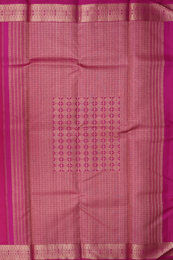 Kanchipuram Silk Saree In Deep Mulberry With Floral Buttas