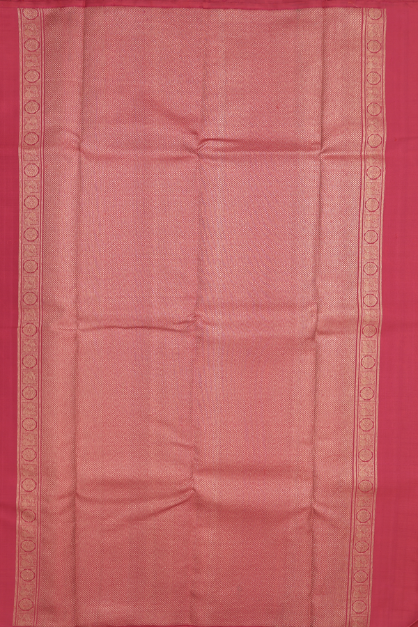 Kanchipuram Silk Saree In Red With Zari Buttas