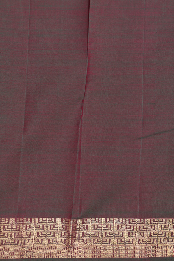 Kanchipuram Silk Saree In Dark Pink With Rain Drop Buttas