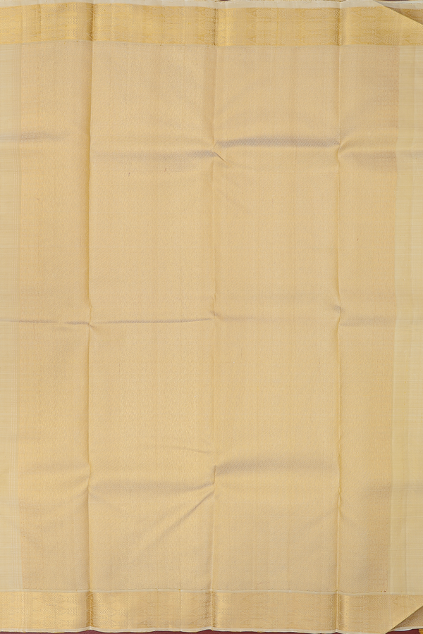 Kanchipuram Silk Saree In Light Brown With Jacquard Pattern