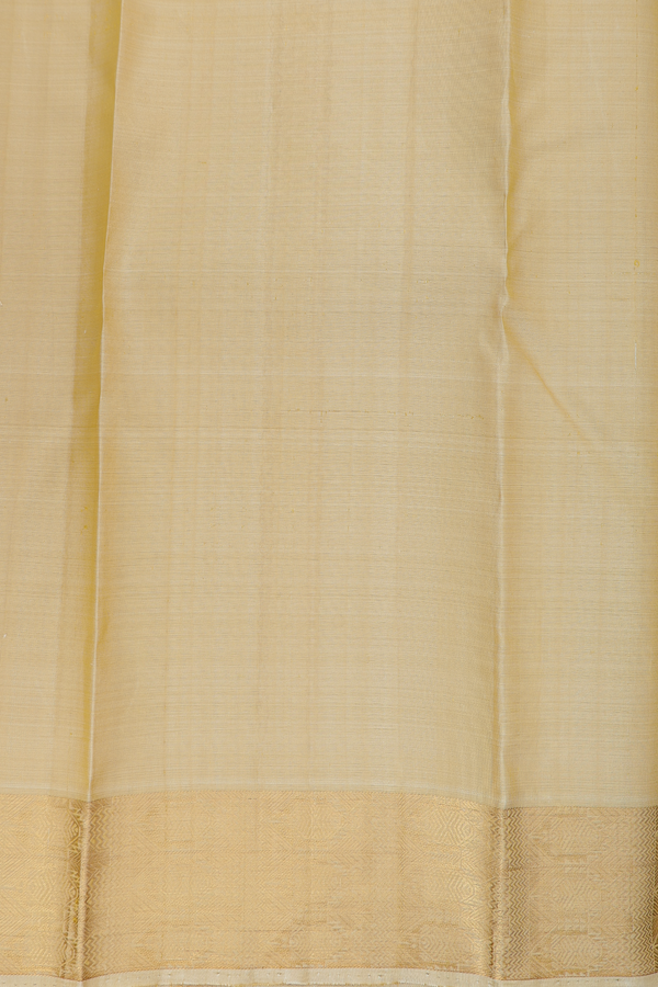 Kanchipuram Silk Saree In Light Brown With Jacquard Pattern