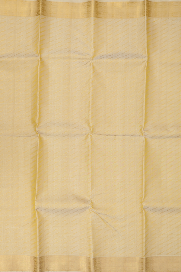 Kanchipuram Silk Saree In Light Brown With Jacquard Pattern