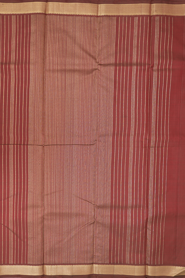 Kanchipuram Silk Saree In Dual Tone With Floral Buttis