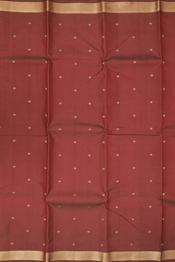 Kanchipuram Silk Saree In Dual Tone With Floral Buttis