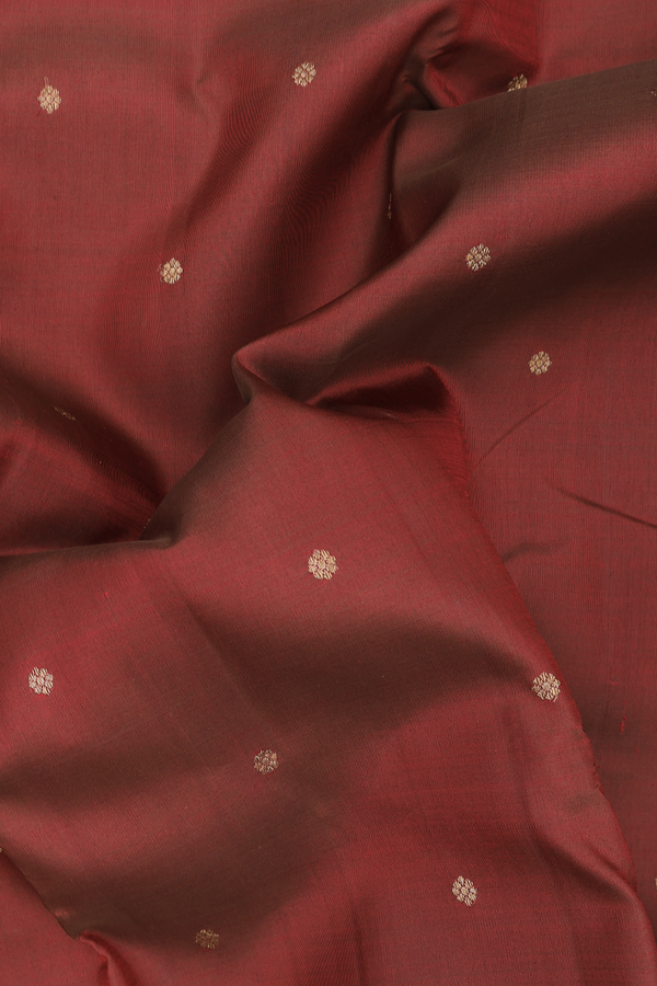 Kanchipuram Silk Saree In Dual Tone With Floral Buttis