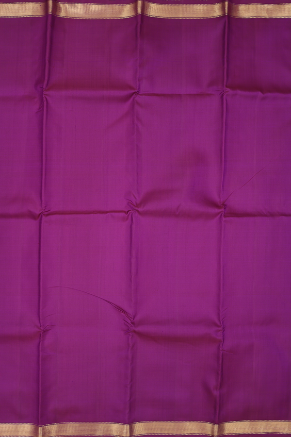 Kanchipuram Silk Saree In Purple With Twill Weave Border