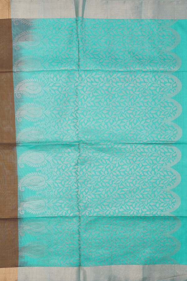 Soft Silk Saree In Peanut Brown Zari Motifs