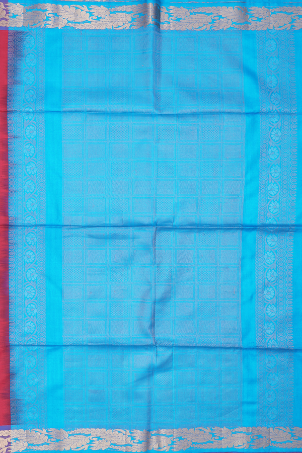 Soft Silk Saree In Rani Pink With Paisley Motifs