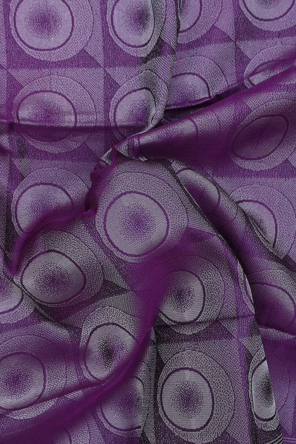 Soft Silk Saree In Purple With Brocade Design