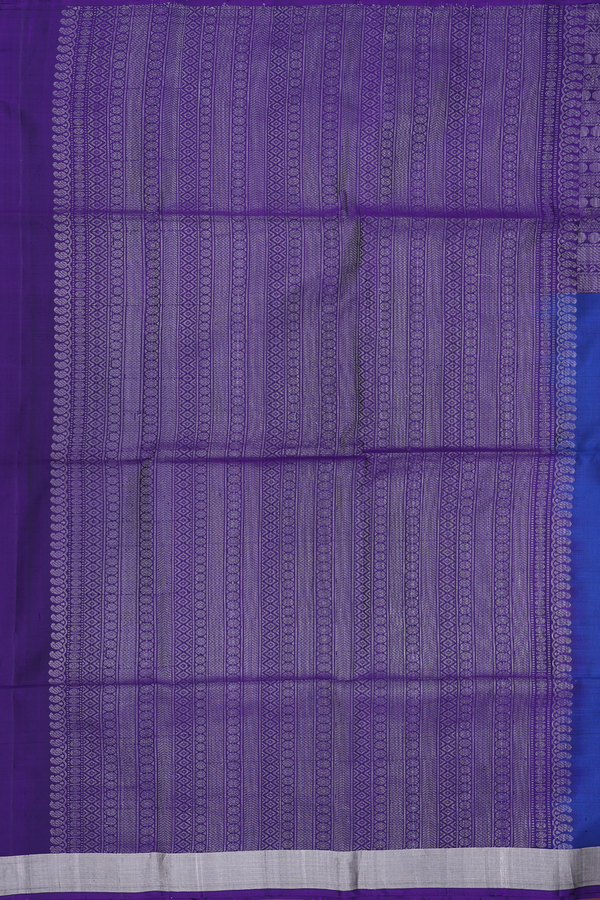 Soft Silk Saree In Royal Blue With Paisley Buttas