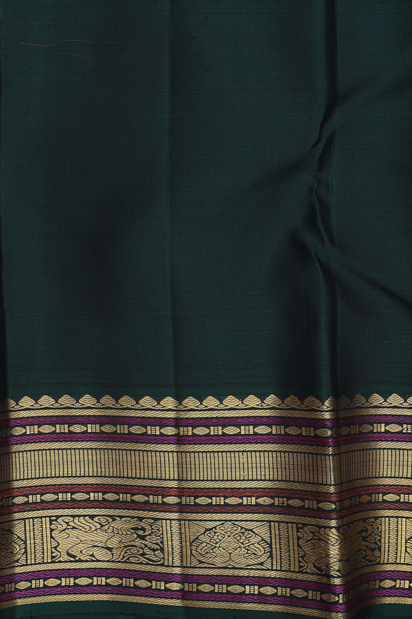 Kanchipuram Silk Saree In Orchid Purple With Peacock Buttas