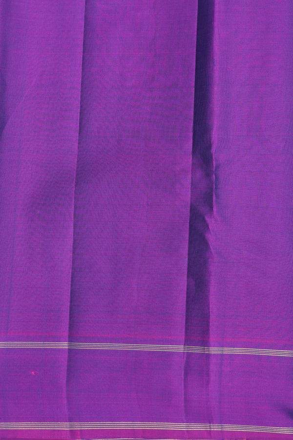 Kanchipuram Silk Saree In Royal Blue With Checks Design