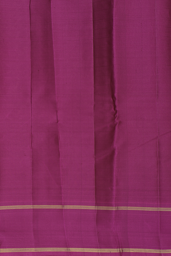 Kanchipuram Silk Saree In Ruby Red With Checks Along Buttas