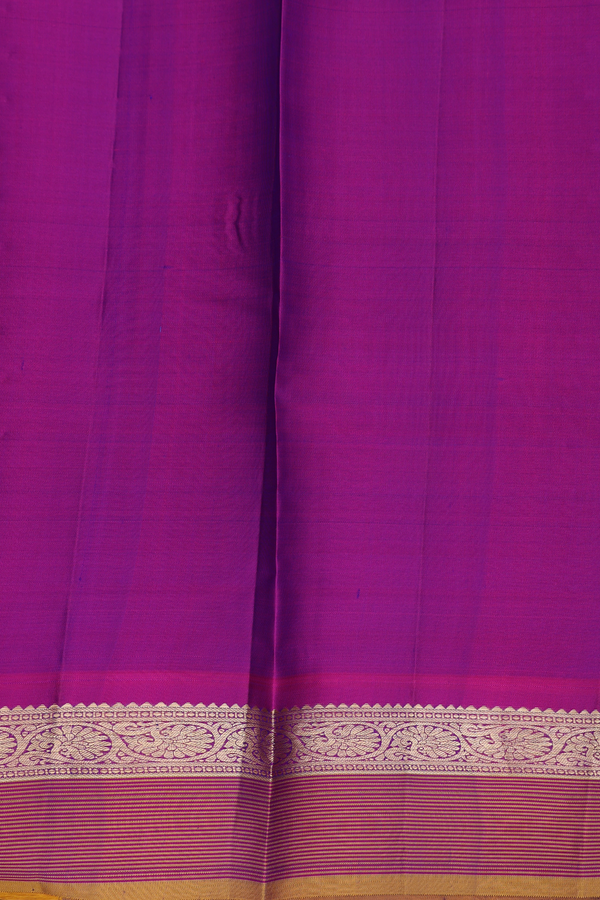 Kanchipuram Silk Saree In Royal Blue With Paisley Buttas