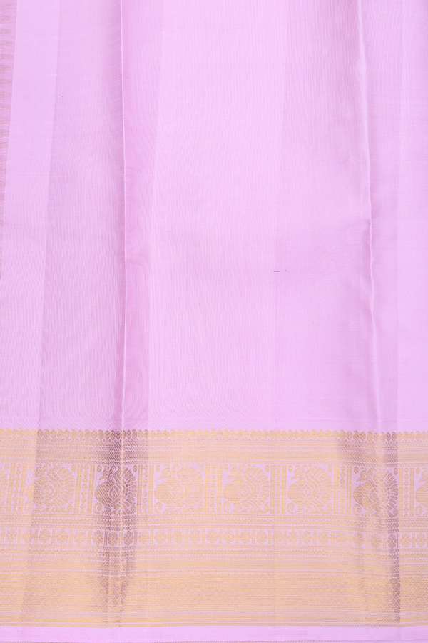 Kanchipuram Silk Saree In Brown With Checks Design
