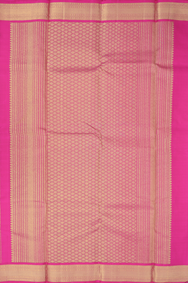 Kanchipuram Silk Saree In Crimson Red With Zari Buttas