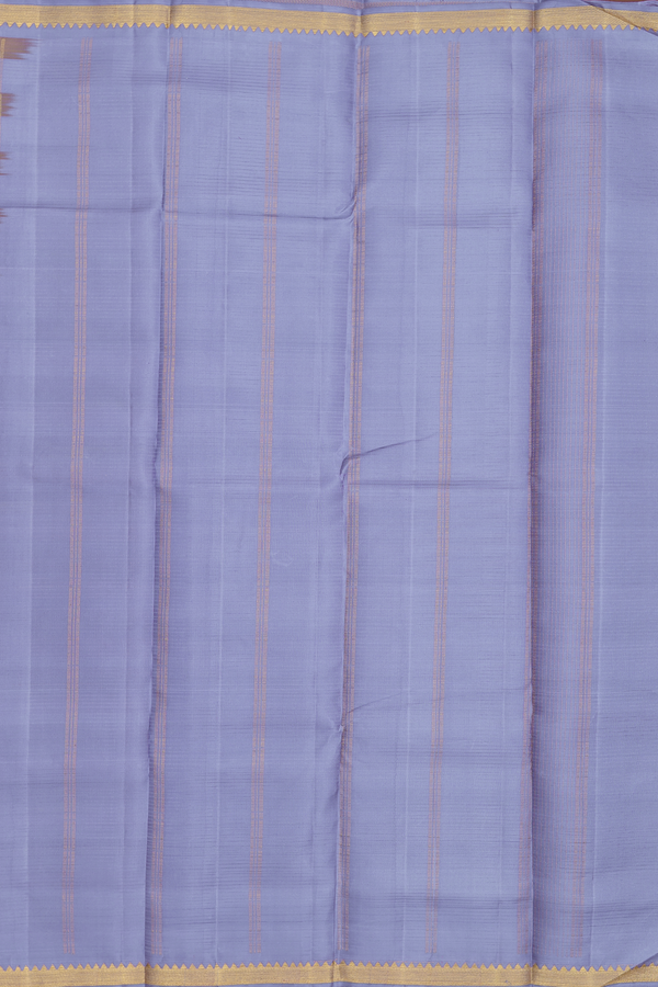 Kanchipuram Silk Saree In Shades Of Brown With Checks Design