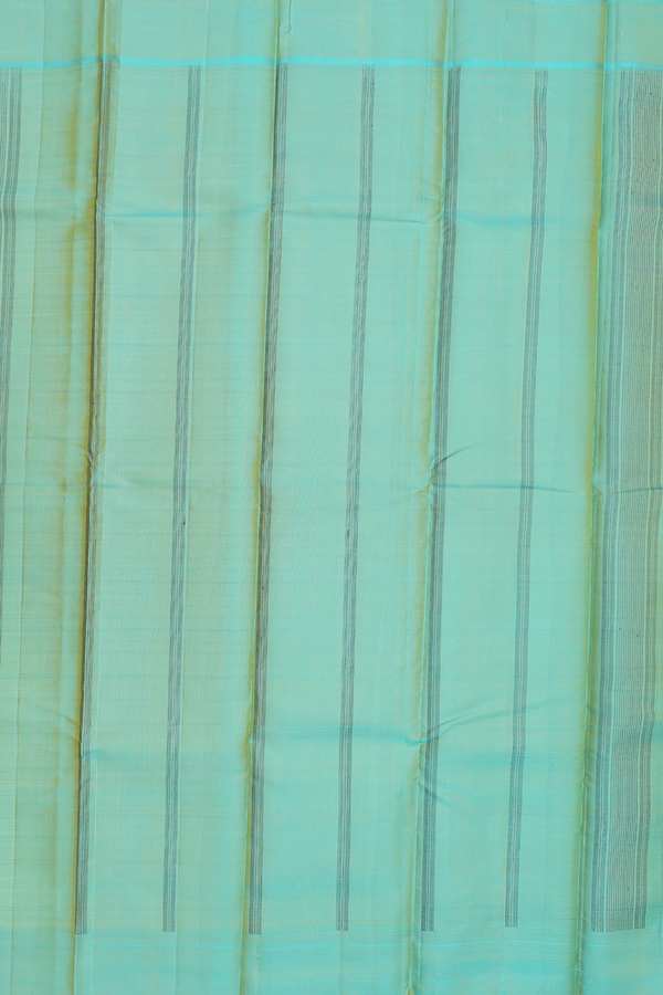 Kanchipuram Silk Saree In Royal Yellow With Checks Design