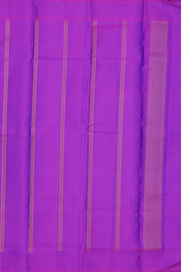 Kanchipuram Silk Saree In Royal Blue With Checks Design