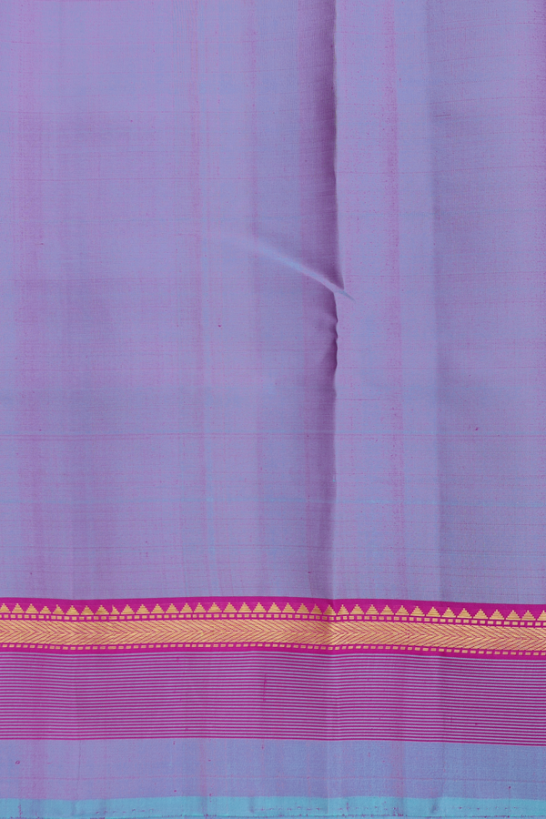 Kanchipuram Silk Saree In Purple With Floral Buttas