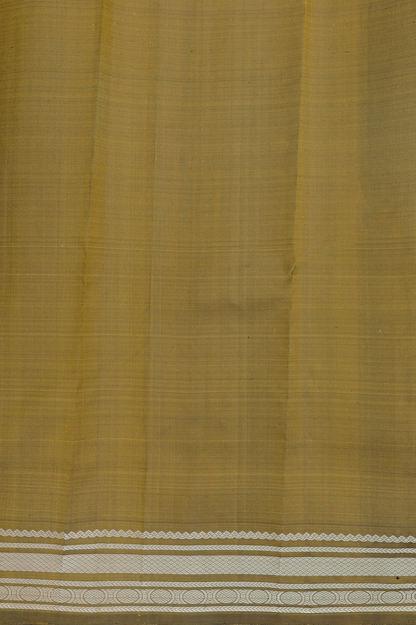 Kanchipuram Silk Saree In Yellow With Checks Design