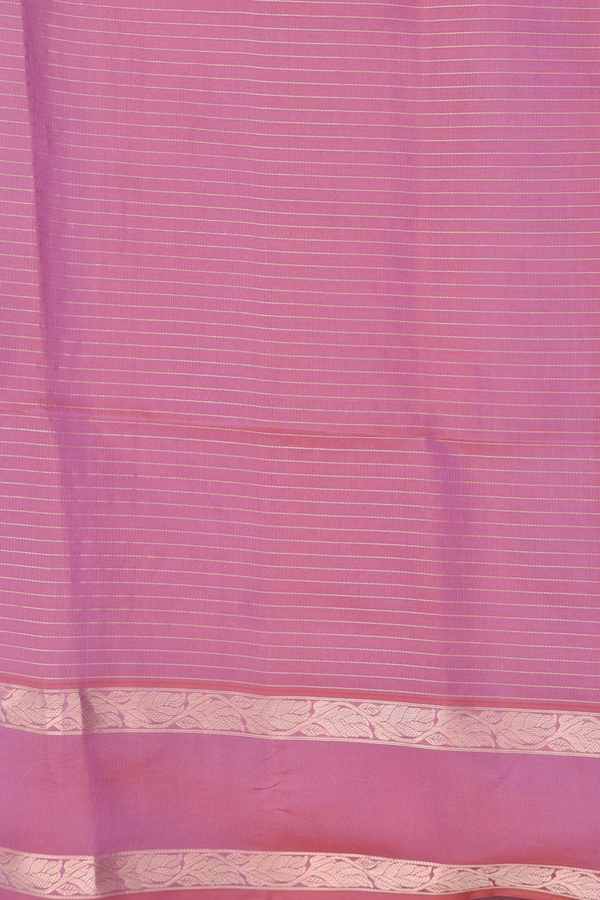 Soft Silk Saree In Lavender With Checks Design