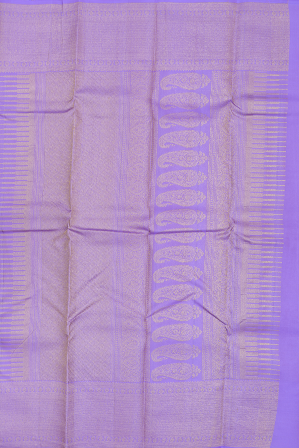 Kanchipuram Silk Saree In Light Violet With Brocade Design