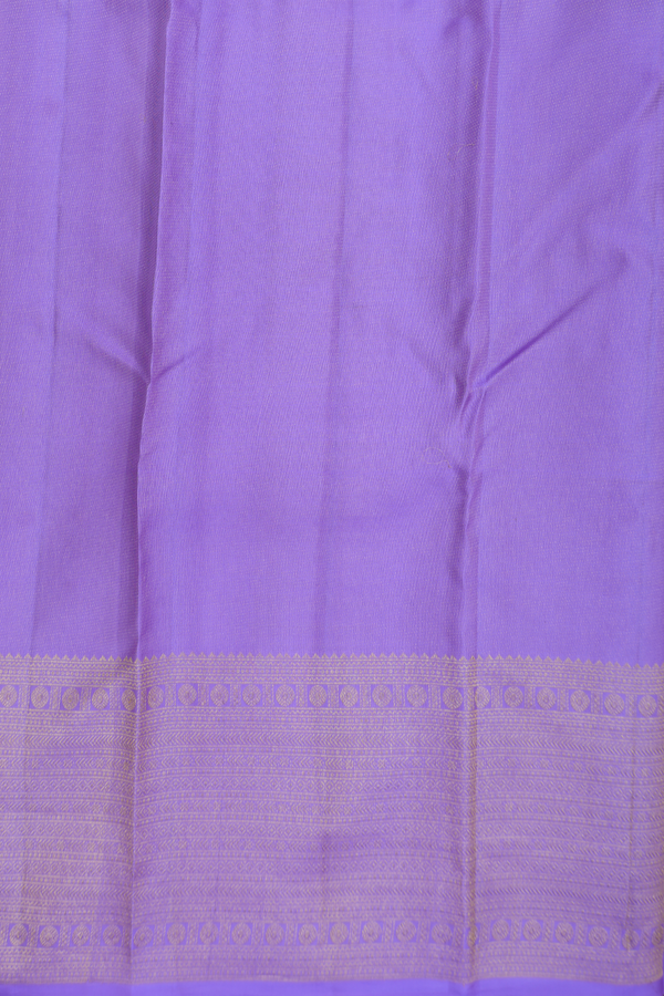 Kanchipuram Silk Saree In Light Violet With Brocade Design